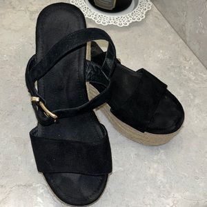 Shein Black Platform Sandals Size 8
